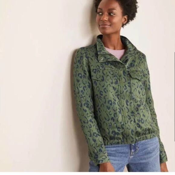 Boden Hardwicke Jacket Leopard Green Linen Blend 6 - Picture 1 of 11